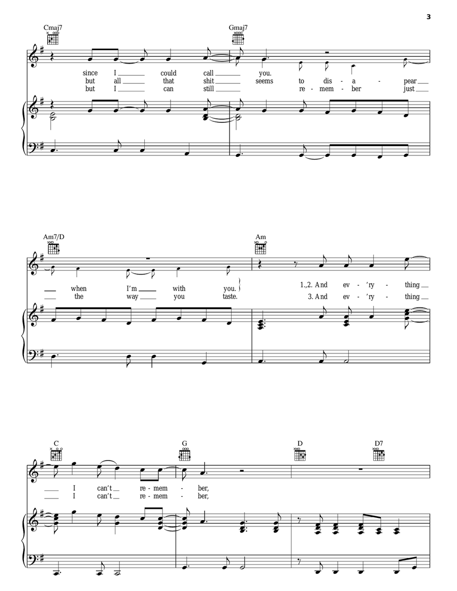 It's Been Awhile Piano, Vocal, Guitar scores gallery preview page 3
