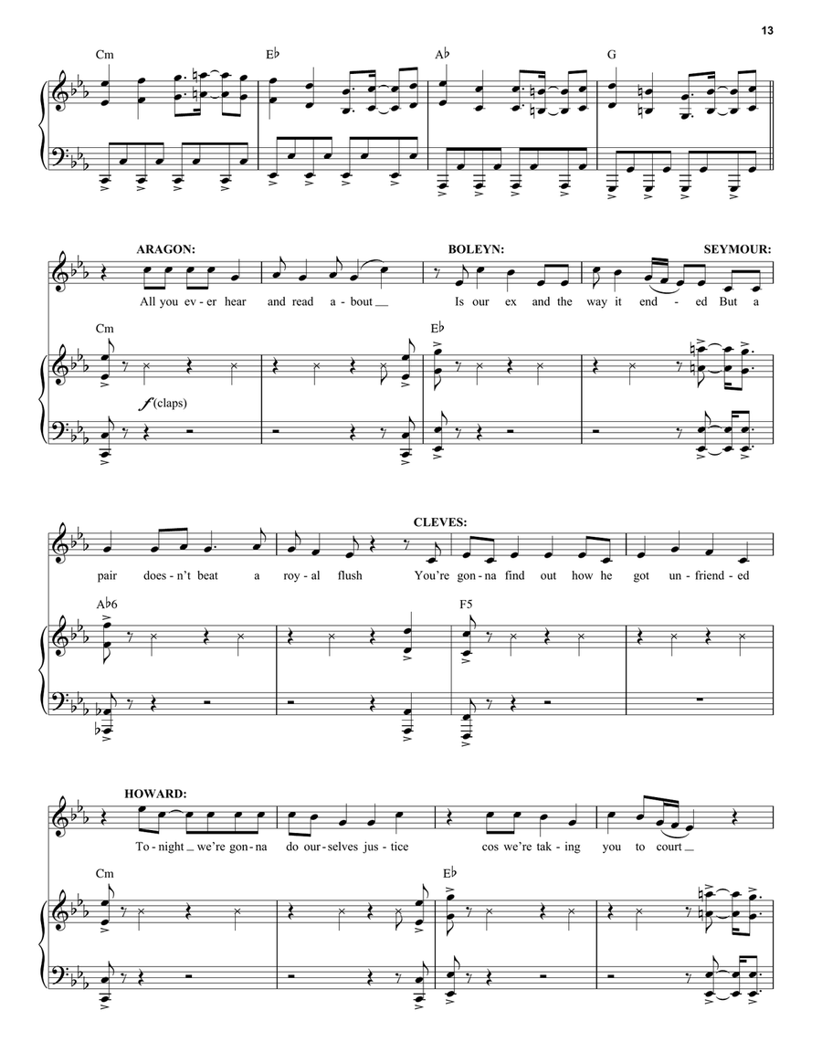 Ex-Wives (from Six: The Musical) Voice scores gallery preview page 5