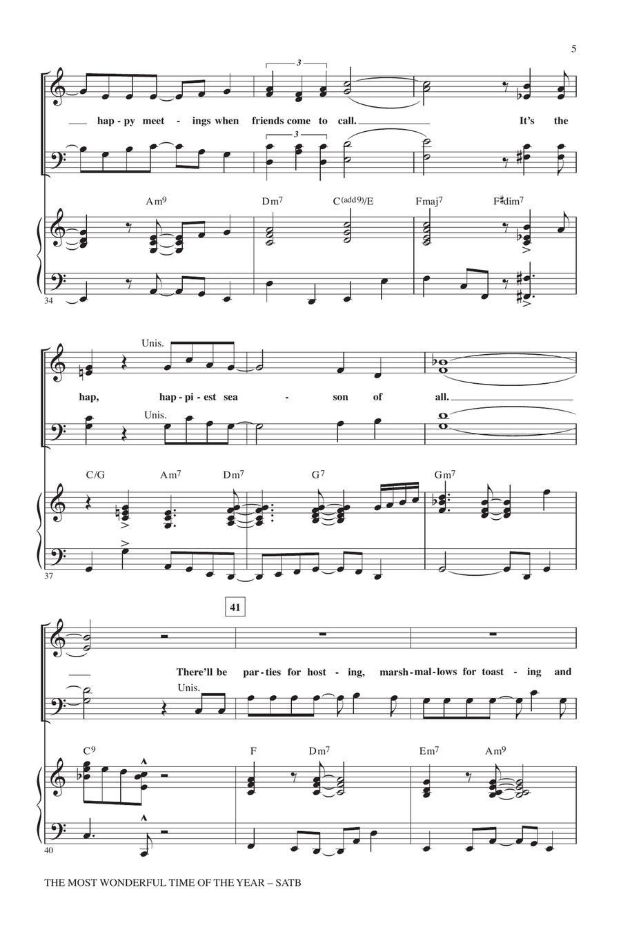 The Most Wonderful Time Of The Year 4-Part scores gallery preview page 4