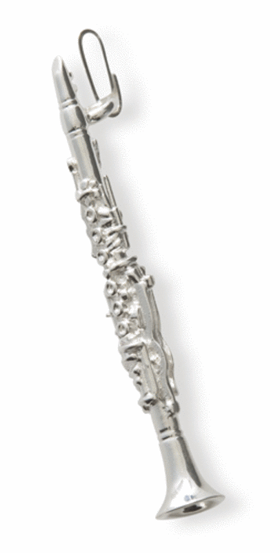 Silver pendant : clarinet