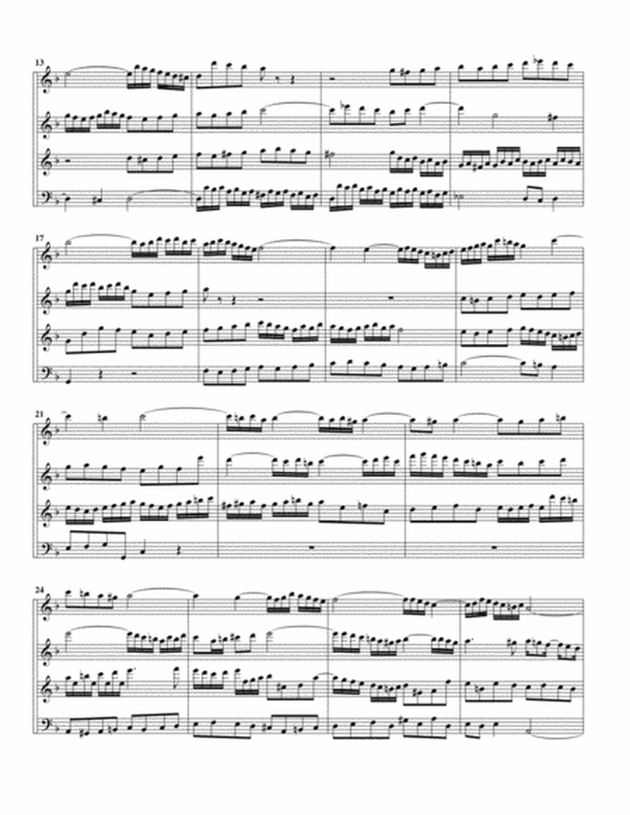 Fugue for organ, BWV 544/II (Arrangement for 4 recorders)