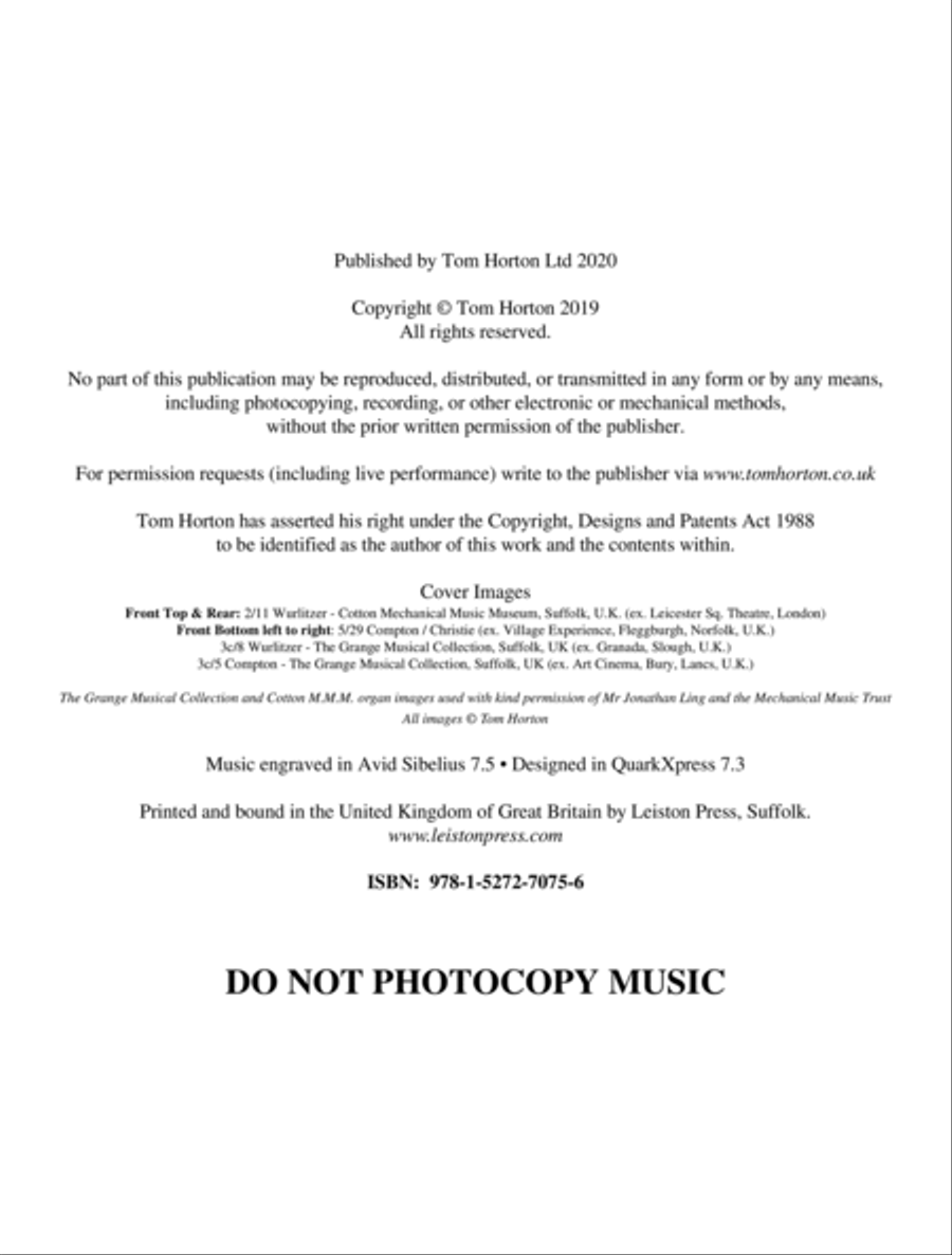 Theatre Organ Originals Vol.1 Organ Solo scores gallery preview page 3