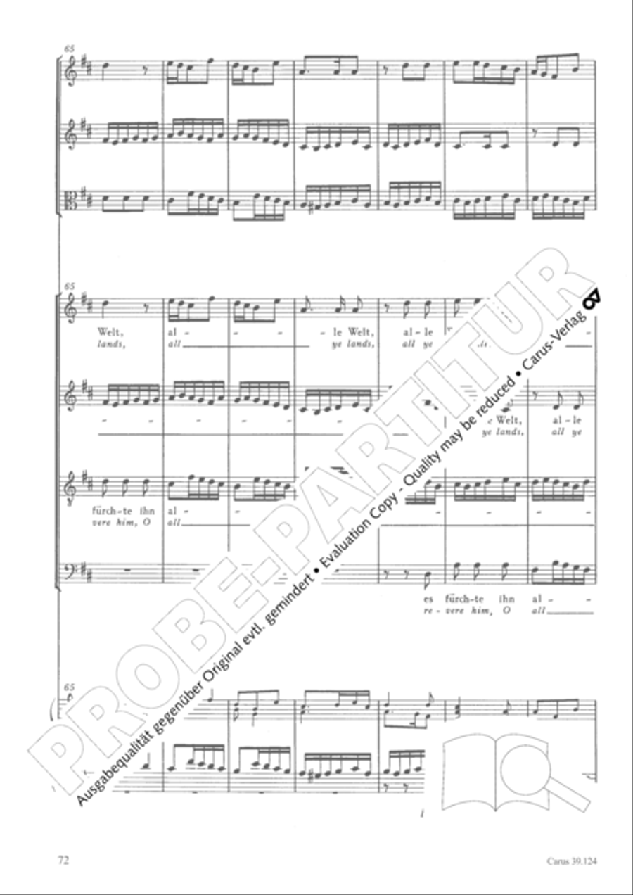 Sing to the Lord a new song (Singet dem Herrn ein neues Lied) 4-Part scores gallery preview page 73
