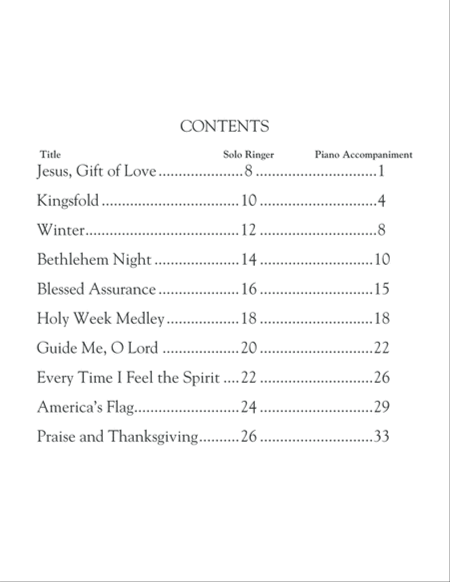 Songs for the Solo Ringer, Vol.2 Easy Piano scores gallery preview page 3