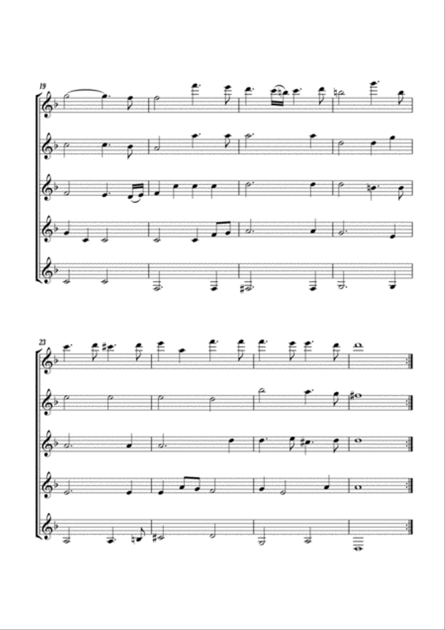 Entrée de Trois Importuns Guitar Ensemble scores gallery preview page 4