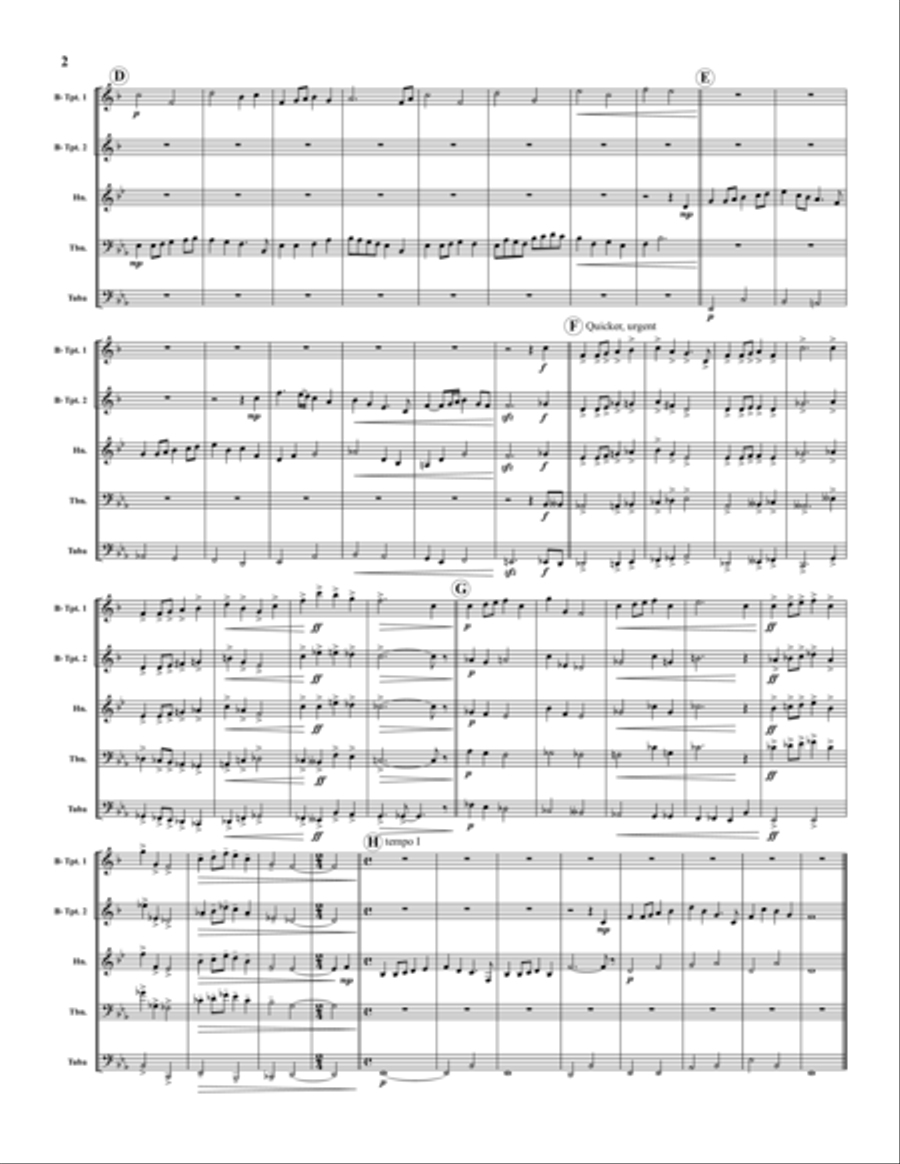 Brass Quintet No. 2: On Queen's Court Brass Quintet scores gallery preview page 2