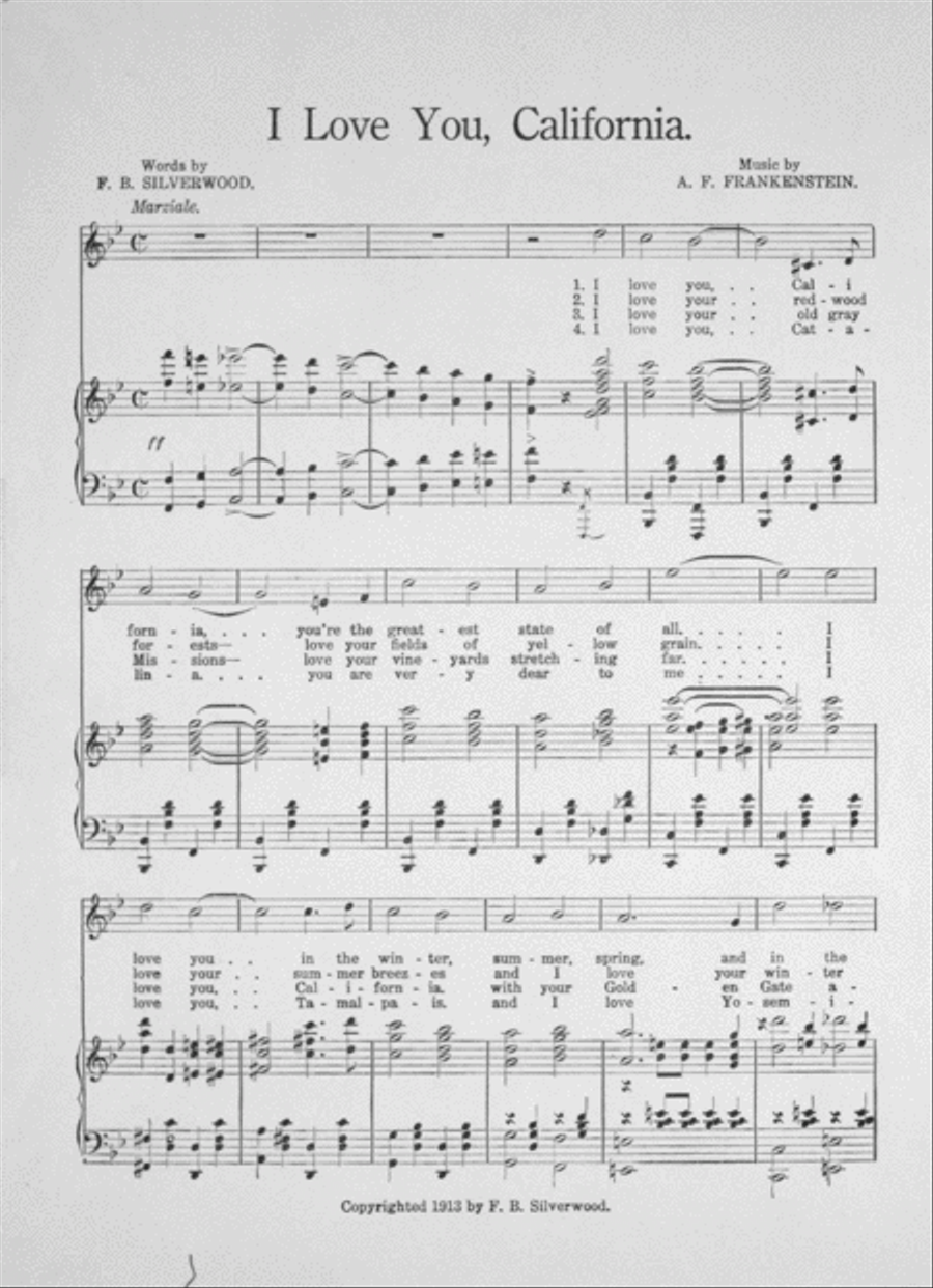 I Love You California Voice scores gallery preview page 2