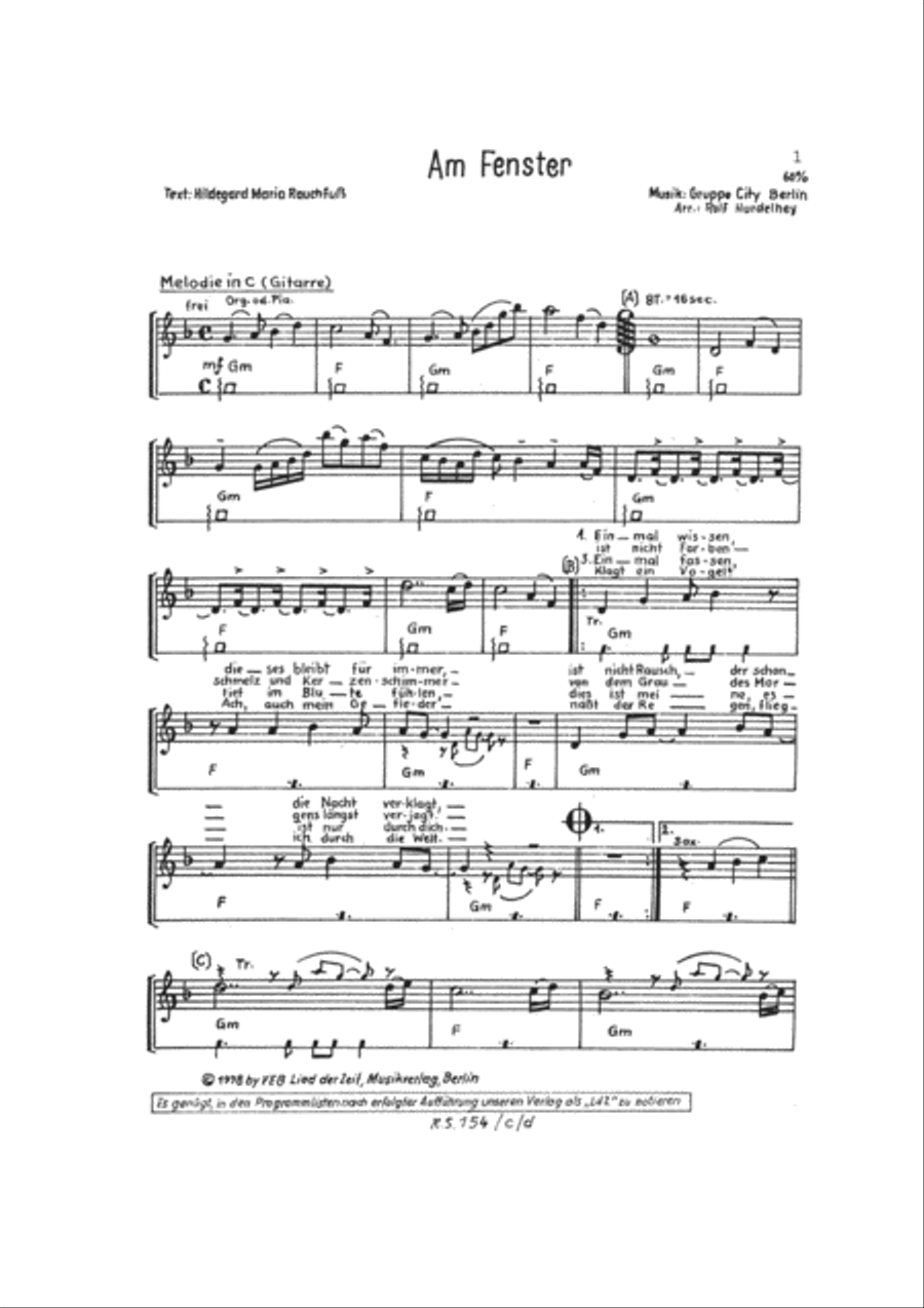 Am Fenster Am Fenster Tenor Saxophone scores gallery preview page 6
