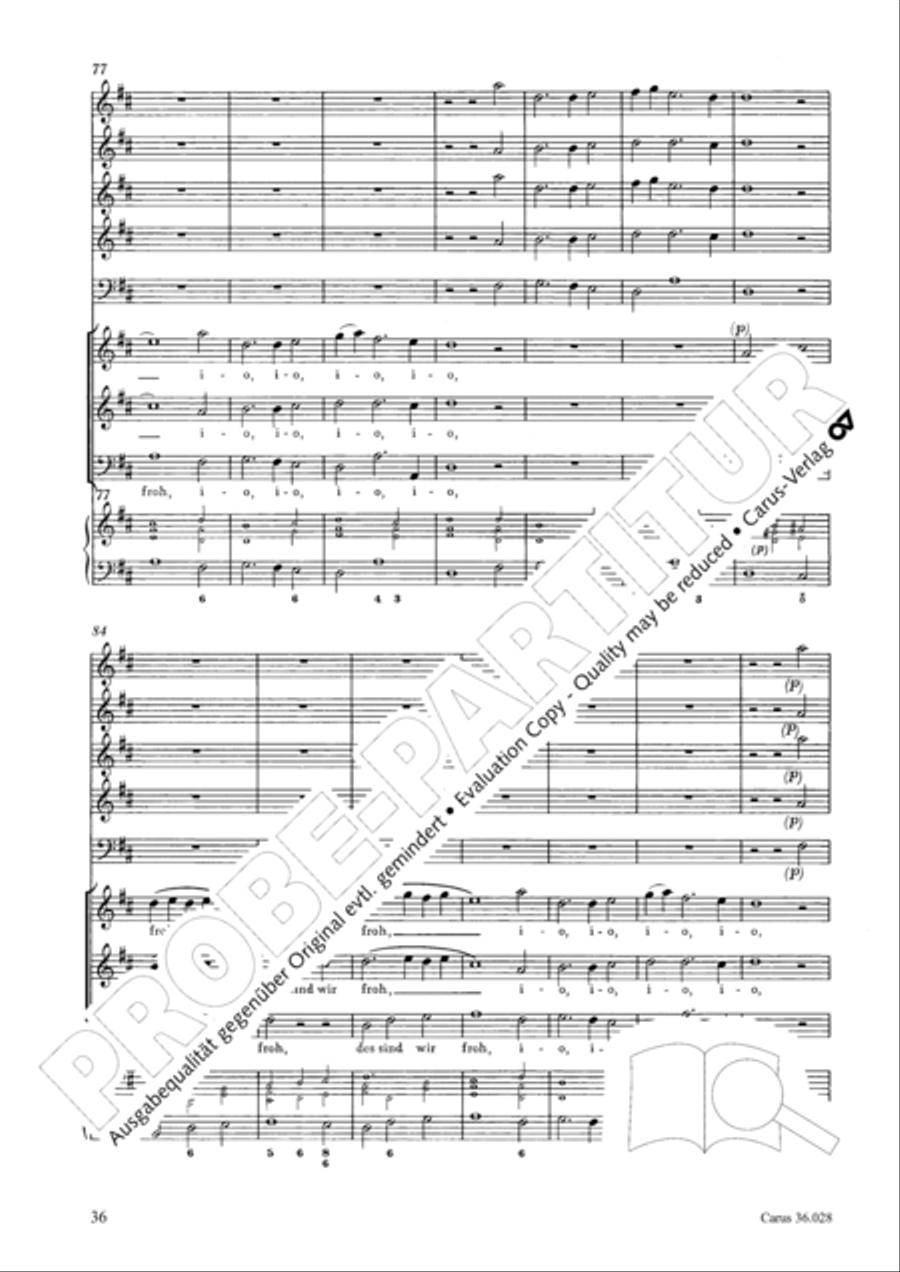 Wake, o wake and hear the voices 3-Part scores gallery preview page 36