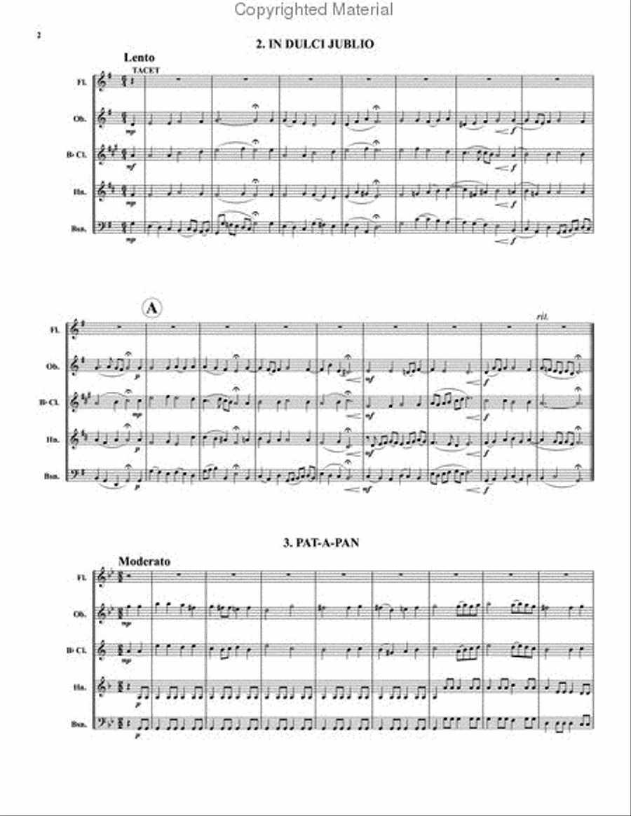 Suite of Ten Carols Suite of Ten Carols Woodwind Quintet scores gallery preview page 3