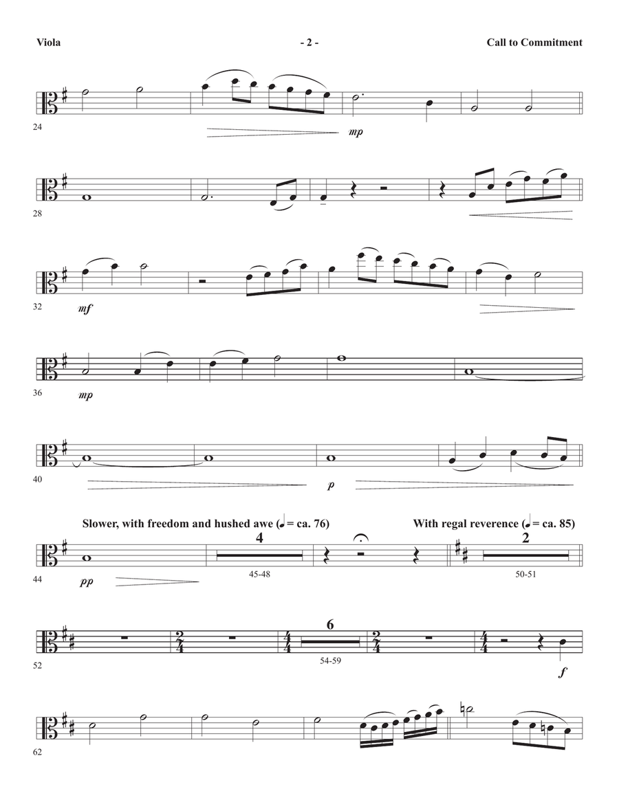 Call To Commitment - Viola Choir scores gallery preview page 2