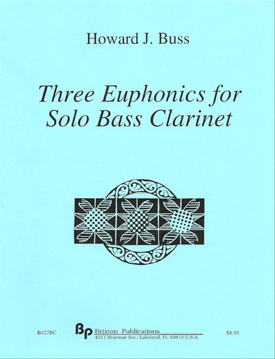 Three Euphonics for Solo Bass Clarinet Bass Clarinet scores gallery preview page 1