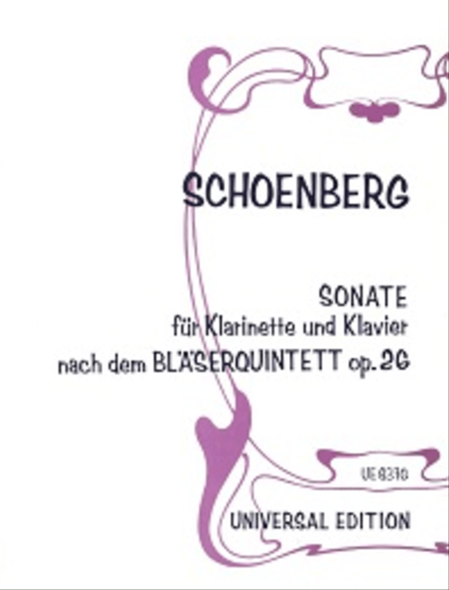 Sonata for Clarinet and Piano, Op. 26 Clarinet Solo scores gallery preview page 1