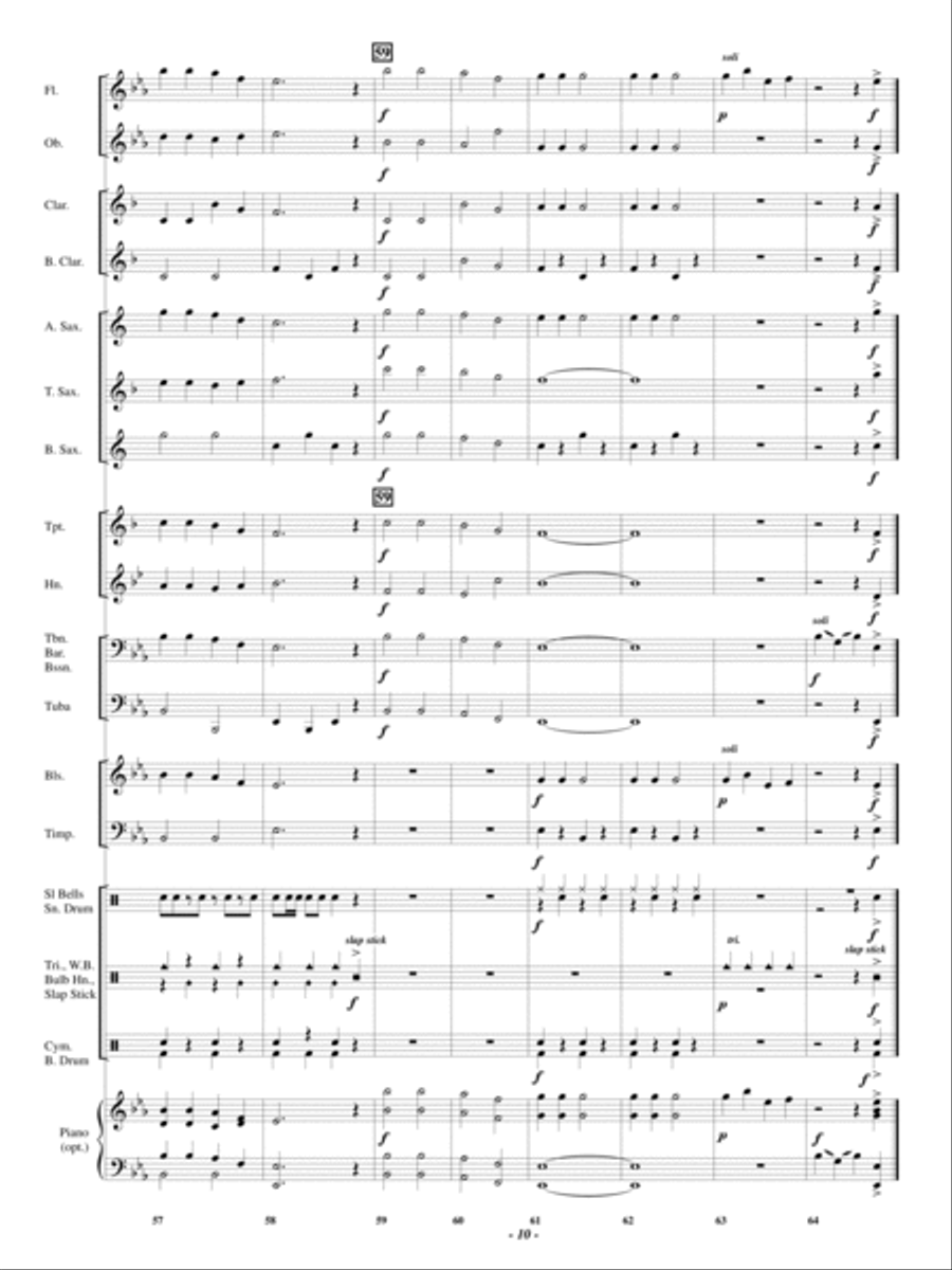 Jingle Bones Concert Band scores gallery preview page 9