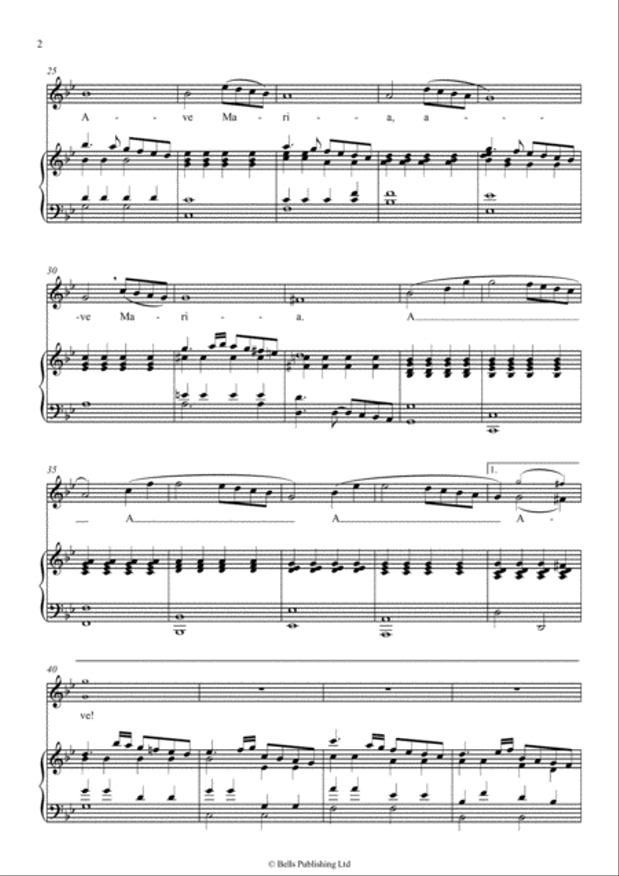 Ave Maria (G minor) Ave Maria (G minor) Voice Solo scores gallery preview page 2