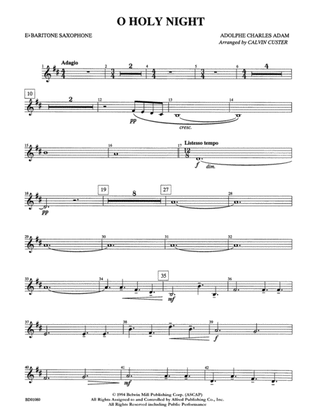 Book cover for O Holy Night: E-flat Baritone Saxophone