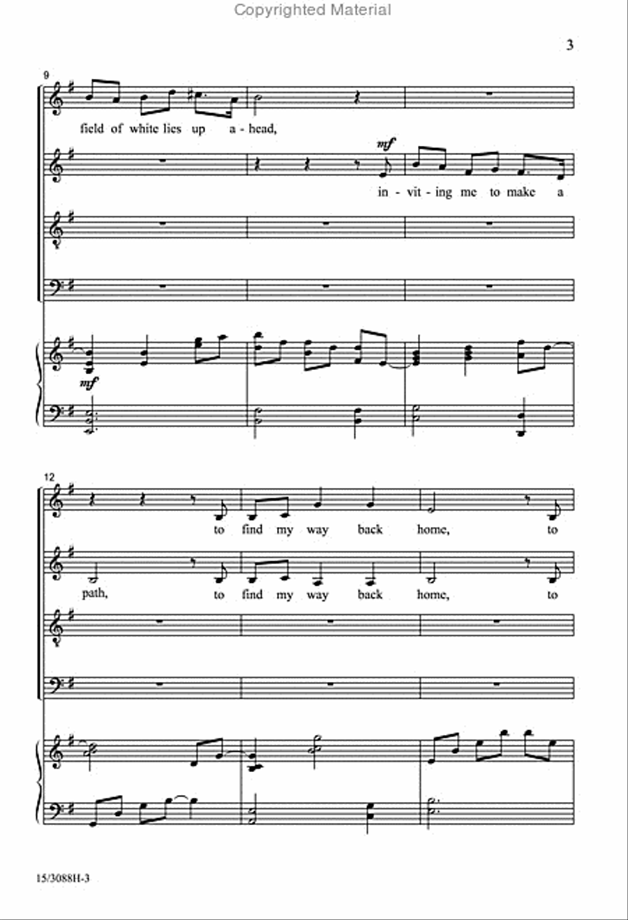 A Field of White 4-Part scores gallery preview page 3