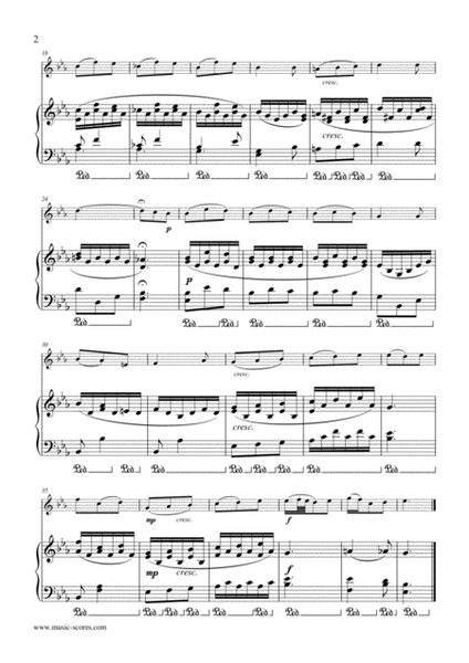 Marble Halls, from "The Bohemian Girl" - Flute and Piano - Eb major image number null