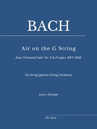 Book cover for Air on the G String (for String Quartet or String Orchestra)