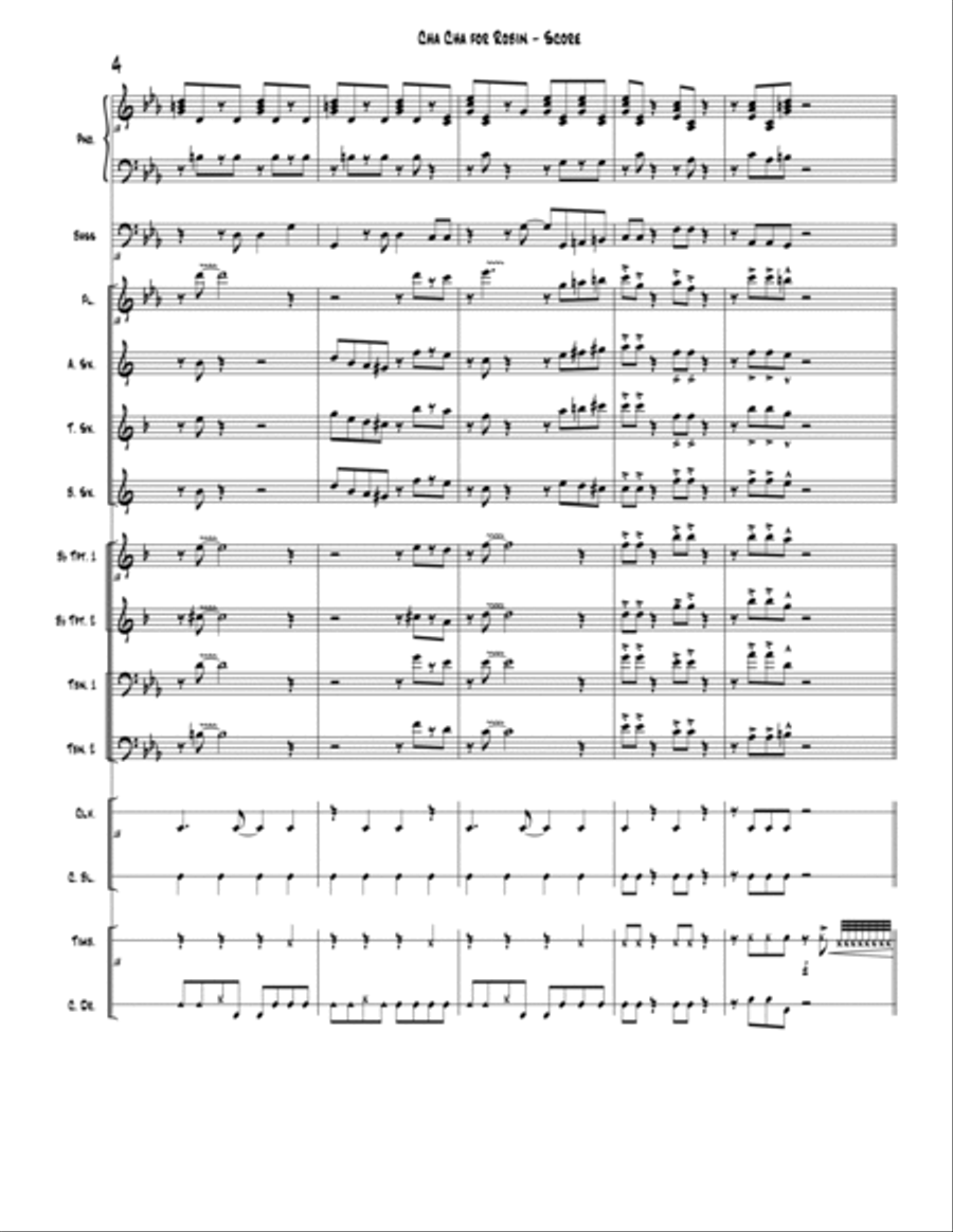 Cha Cha for Robin Jazz Ensemble scores gallery preview page 5
