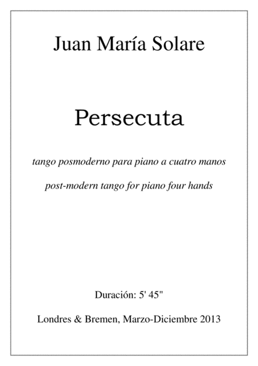 Persecuta [piano 4 hands]