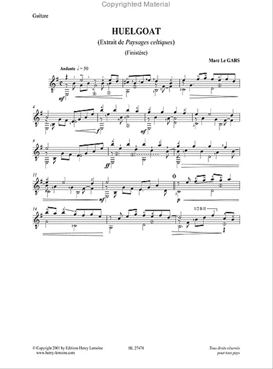 Paysages Celtiques - Volume 1 Acoustic Guitar scores gallery preview page 4