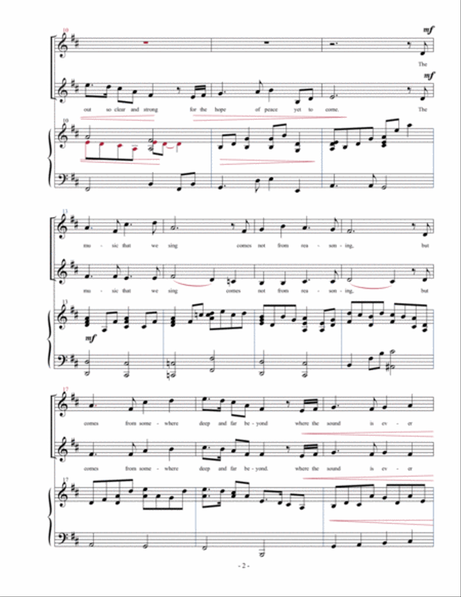 Music of the Heart Choir scores gallery preview page 2
