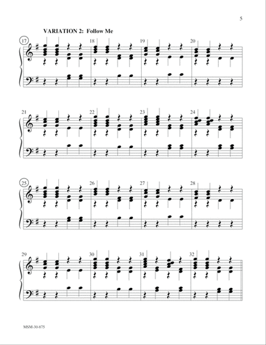 Variations on Hallelujah 3-Octaves scores gallery preview page 5
