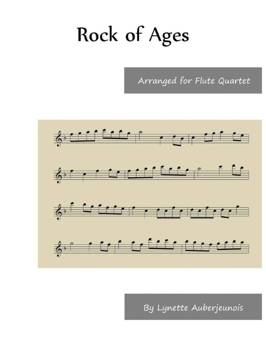 Rock of Ages - Flute Quartet image number null
