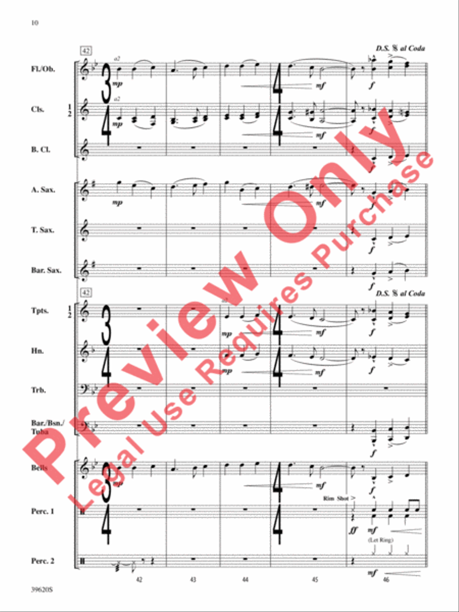 Trombones for President! Trombones for President! Concert Band scores gallery preview page 11