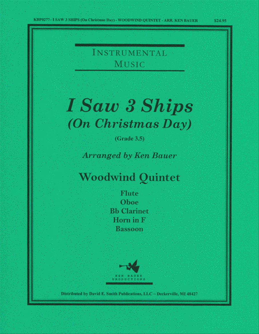 I Saw 3 Ships (On Christmas Day) Woodwind Quintet scores gallery preview page 1