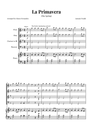 La Primavera (The Spring) by Vivaldi - Woodwind Quartet with Piano