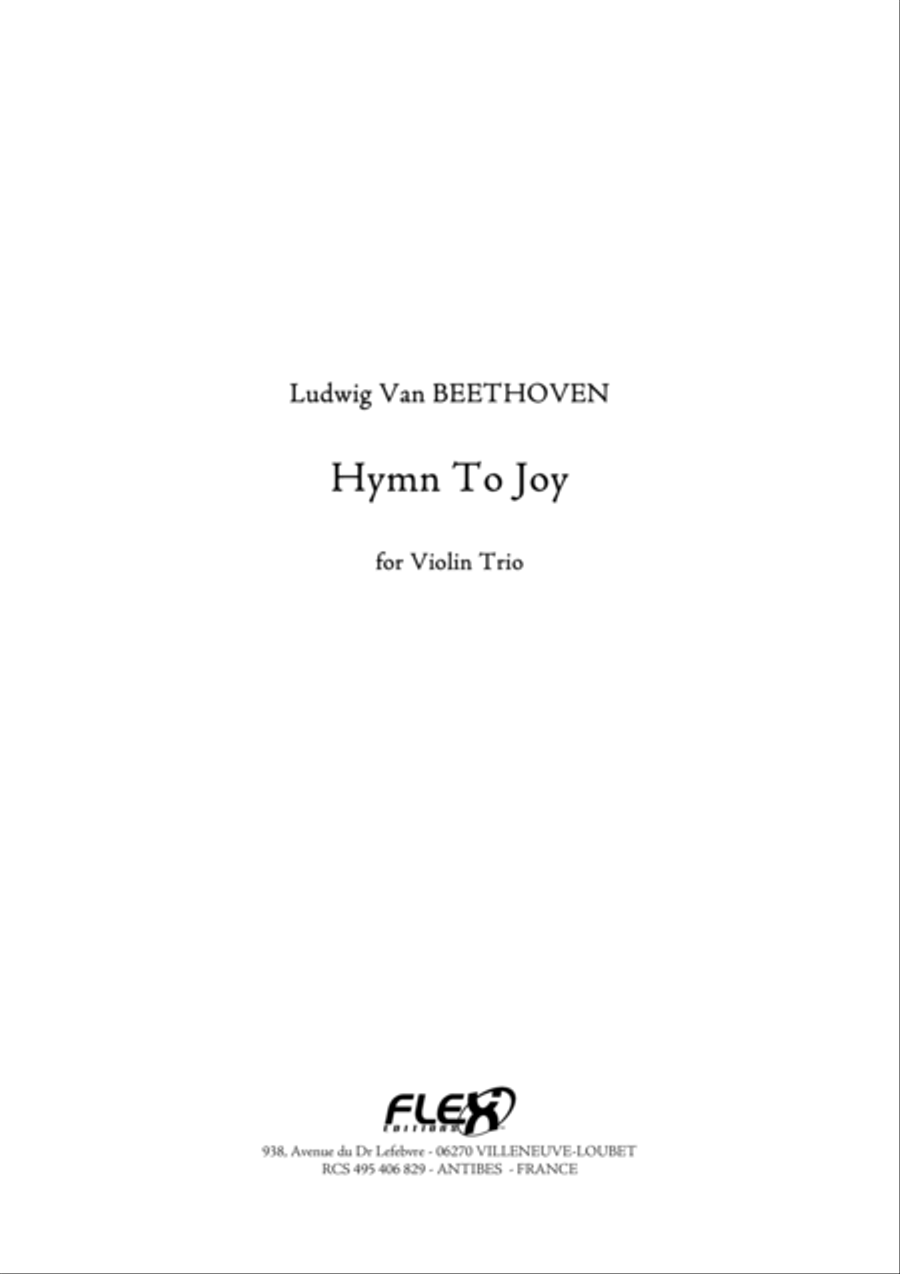 Hymn to Joy Violin scores gallery preview page 1