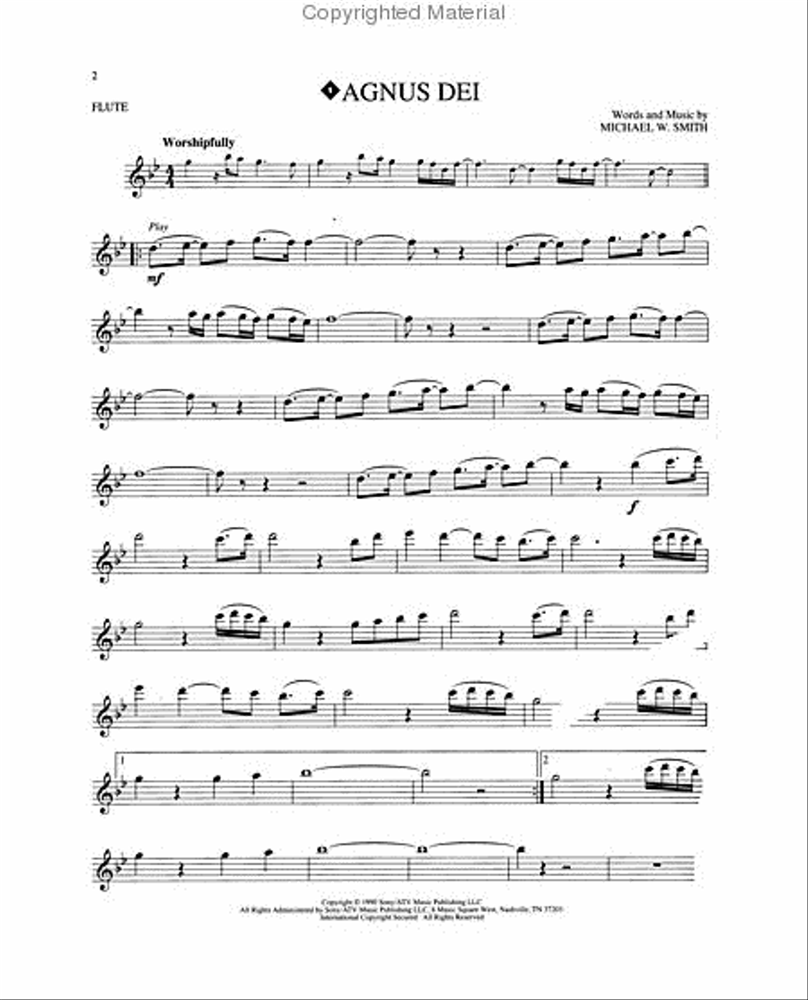 Worship Favorites Worship Favorites Flute Solo scores gallery preview page 2
