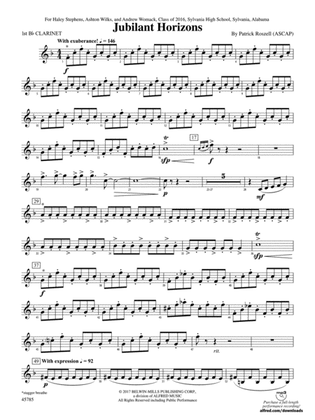 Jubilant Horizons: 1st B-flat Clarinet