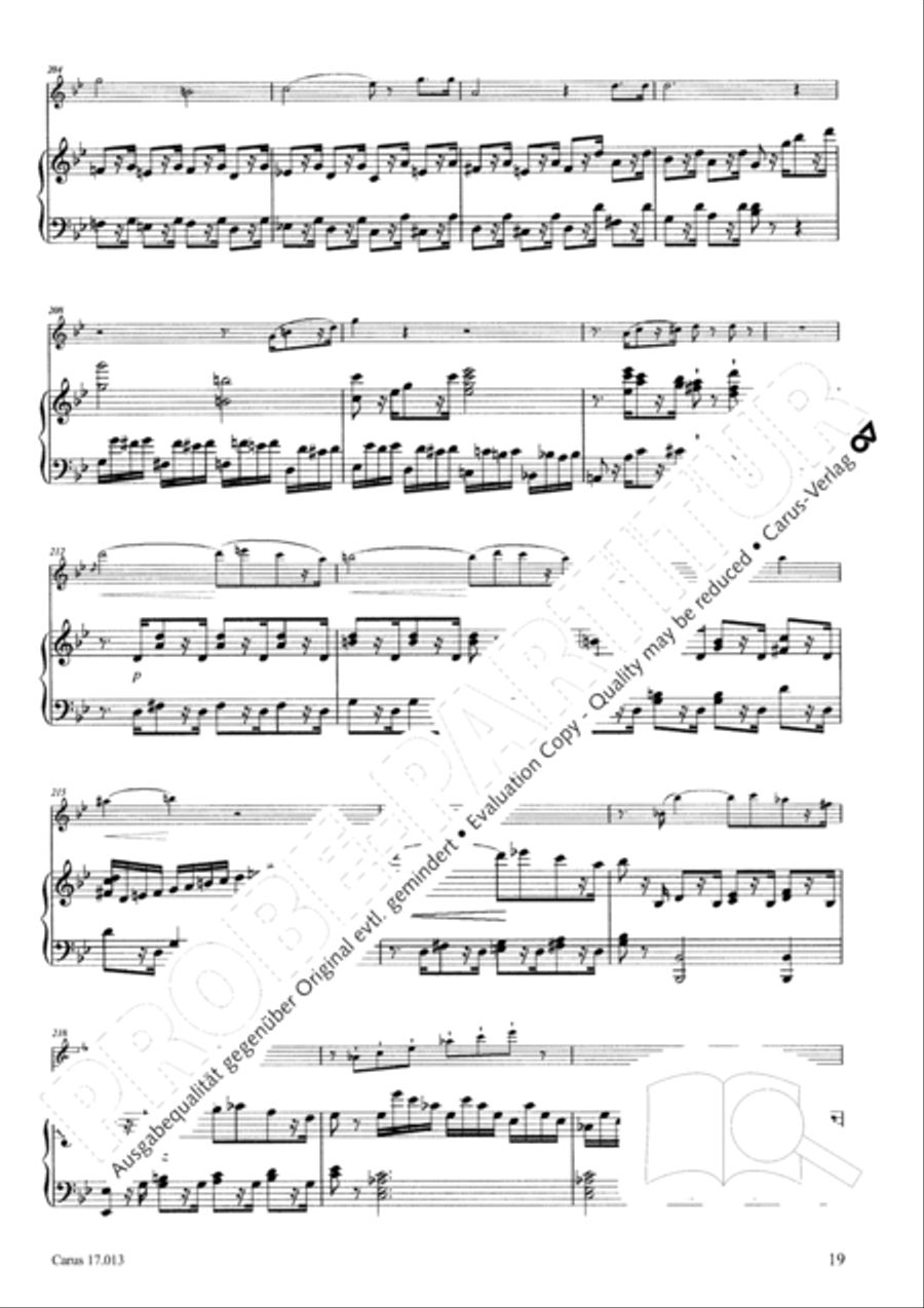 Sonate fur Querflote und Klavier Flute Solo scores gallery preview page 20