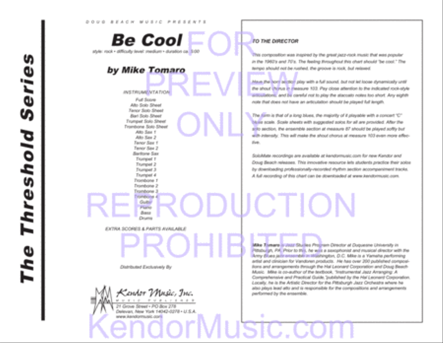 Be Cool Jazz Ensemble scores gallery preview page 2