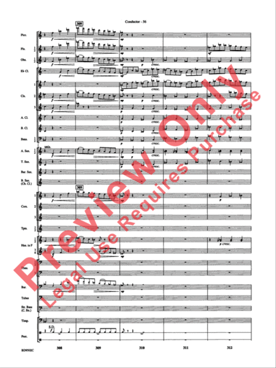 Symphony No. 3 for Band Concert Band scores gallery preview page 59