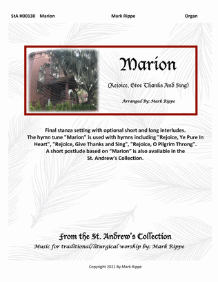 Book cover for Marion (Rejoice, Give Thanks And Sing) StA H00130