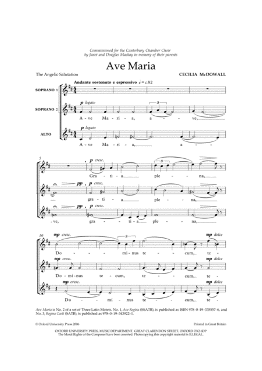 Ave Maria SSA scores gallery preview page 3