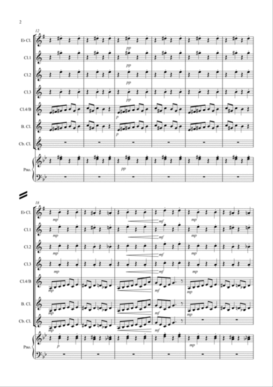 In the Hall of the Mountain King for Clarinet Choir Clarinet Choir scores gallery preview page 2