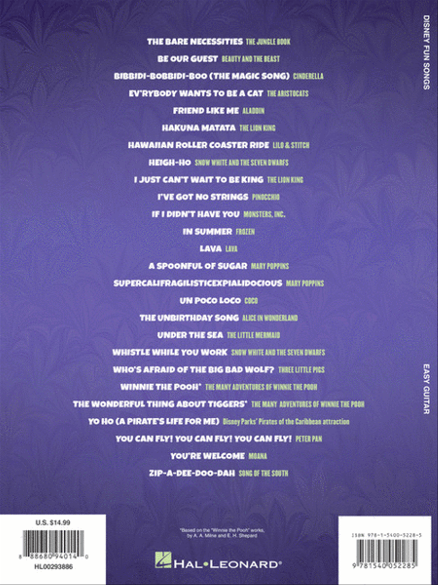 Disney Fun Songs for Easy Guitar by Various - Guitar Disney Fun Songs for Easy Guitar by Various - Guitar