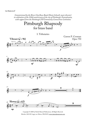 Carson Cooman: Pittsburgh Rhapsody (2008) for brass band, 1st F horn part