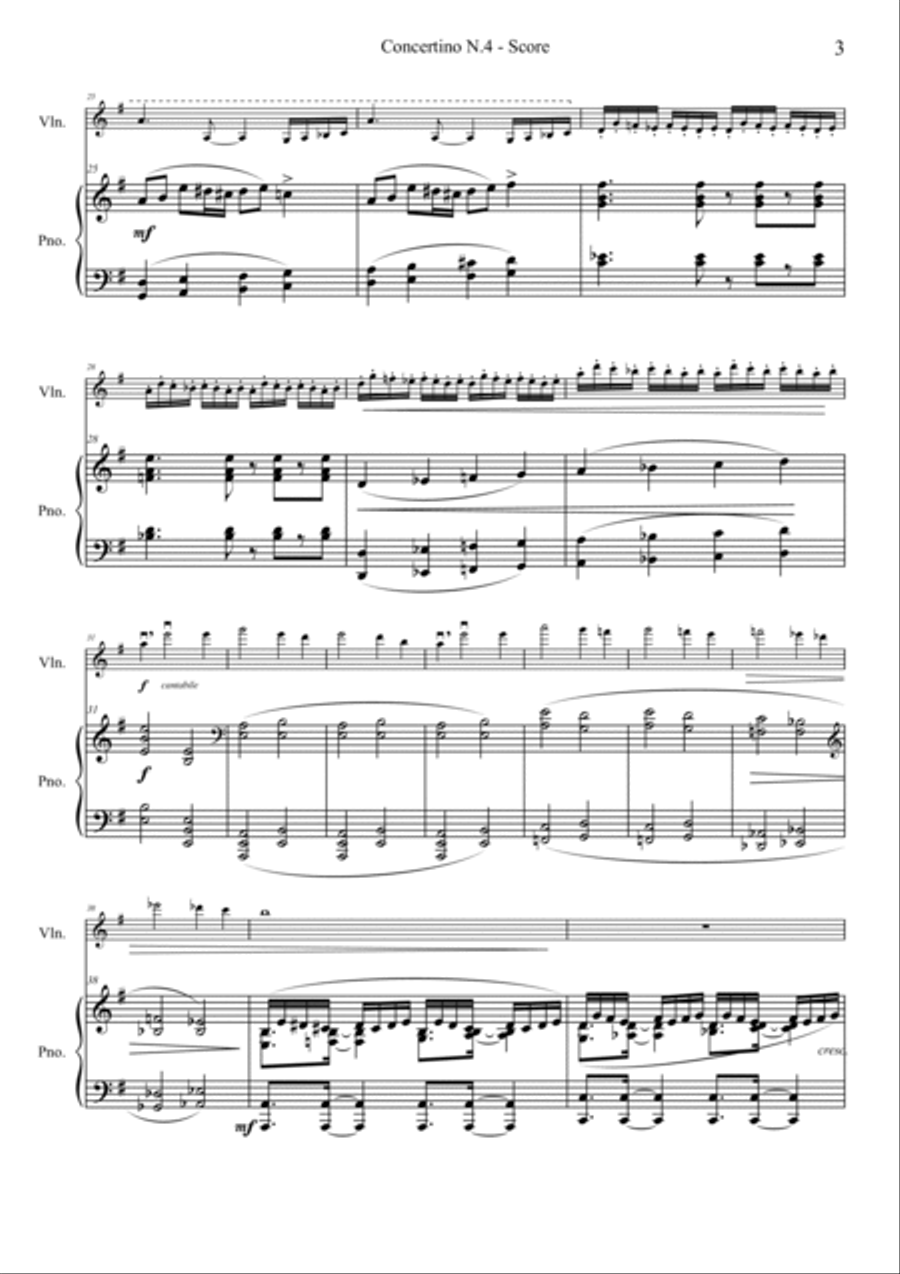 Violin Concertino N. 4 String Duet scores gallery preview page 3