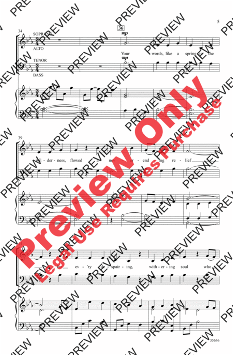 Your Love Was a River 4-Part scores gallery preview page 4