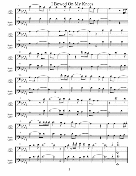 I Bowed on my Knees and Cried Holy (Arrangements Level 2-4 for CELLO + Written Acc) Hymn image number null