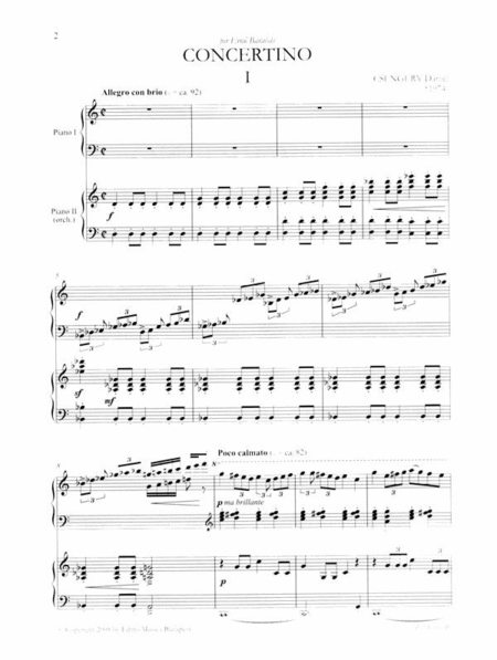 Concertino für Klavier und Streichorchester