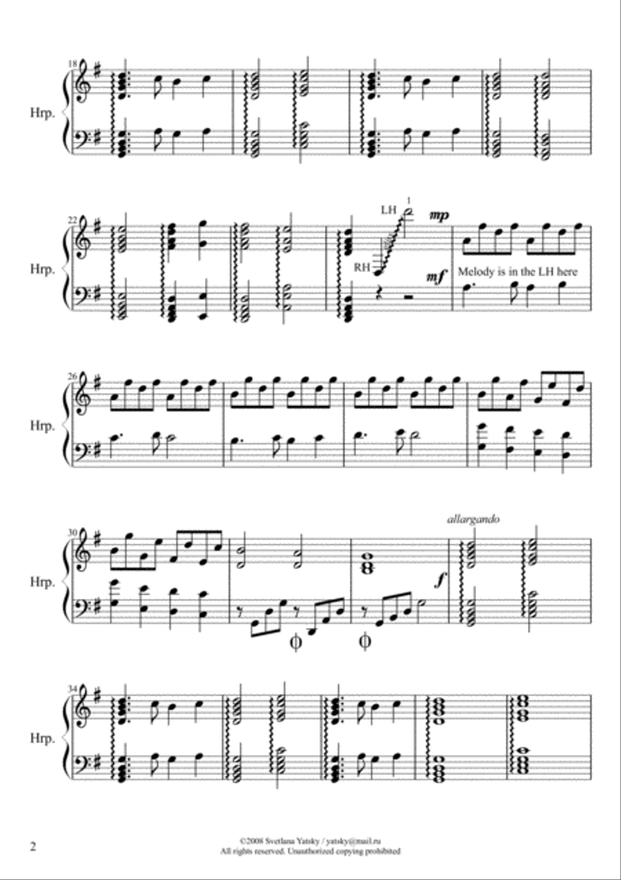 O Thou Joyful, O Thou Wonderful Harp scores gallery preview page 2