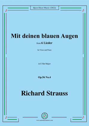 Richard Strauss-Mit deinen blauen Augen,in E flat Major