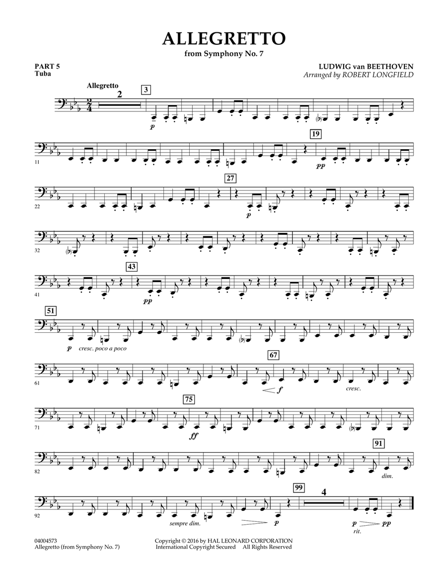 Allegretto (from Symphony No. 7) - Pt.5 - Tuba